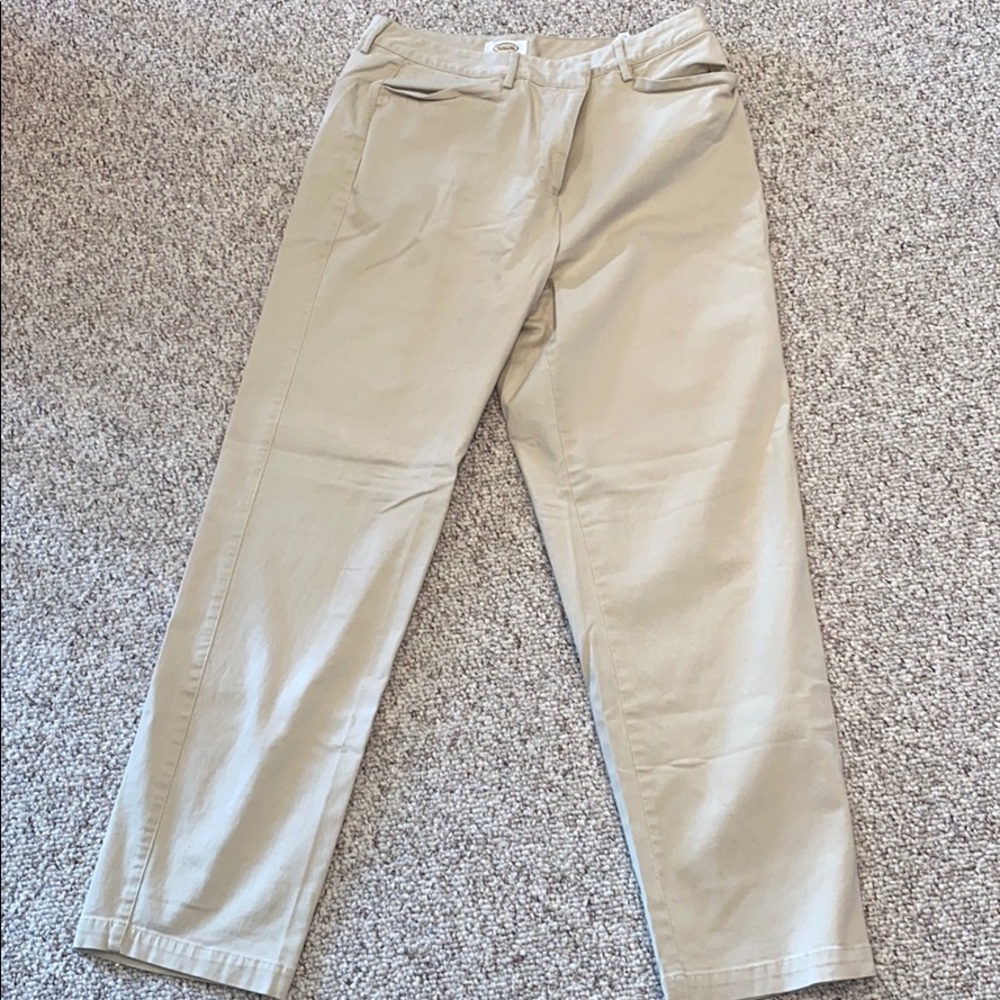 NWOT Talbots tan straight leg pants